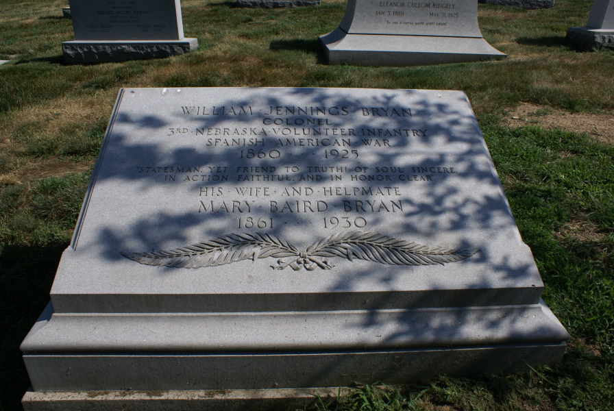 Grave of William Jennings Bryan at Arlington National Cemetery