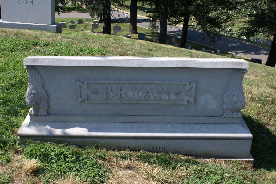 Grave of William Jennings Bryan (Reverse) at Arlington National Cemetery