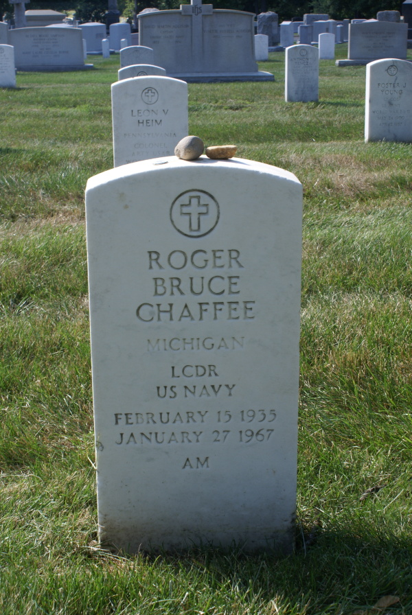Grave of Roger Chaffee at Arlington National Cemetery