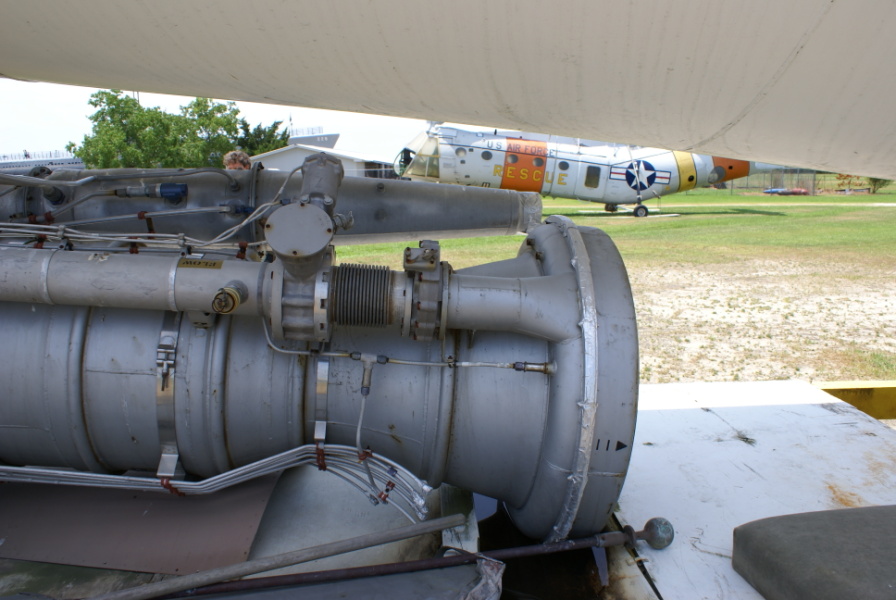 Main alcohol valve and alcohol inlet on Redstone A-7 Engine at Battleship Memorial Park