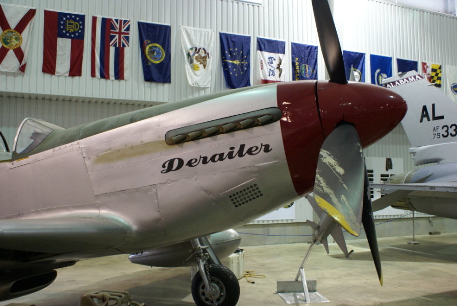 P-51 Mustang nose art, Derailer, at Battleship Memorial Park