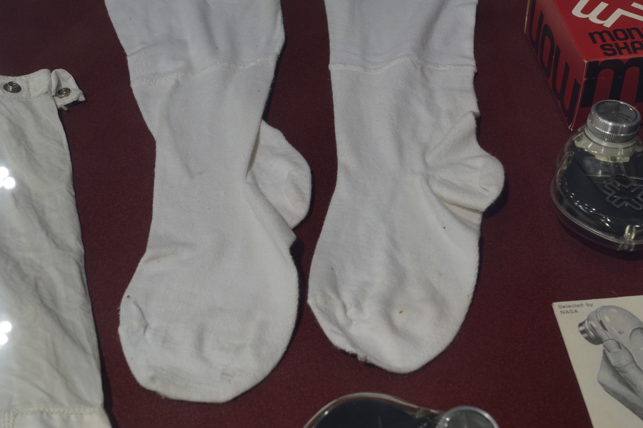 Feet on Borman's Apollo 8 Constant Wear Garment at Celebrating Apollo