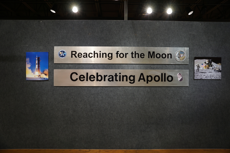 Celebrating Apollo sign at entrance to gallery