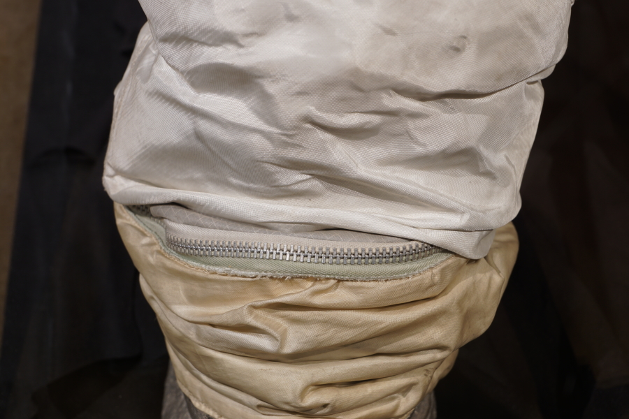 Right boot zipper on Anders' Apollo 8 Suit at Celebrating Apollo