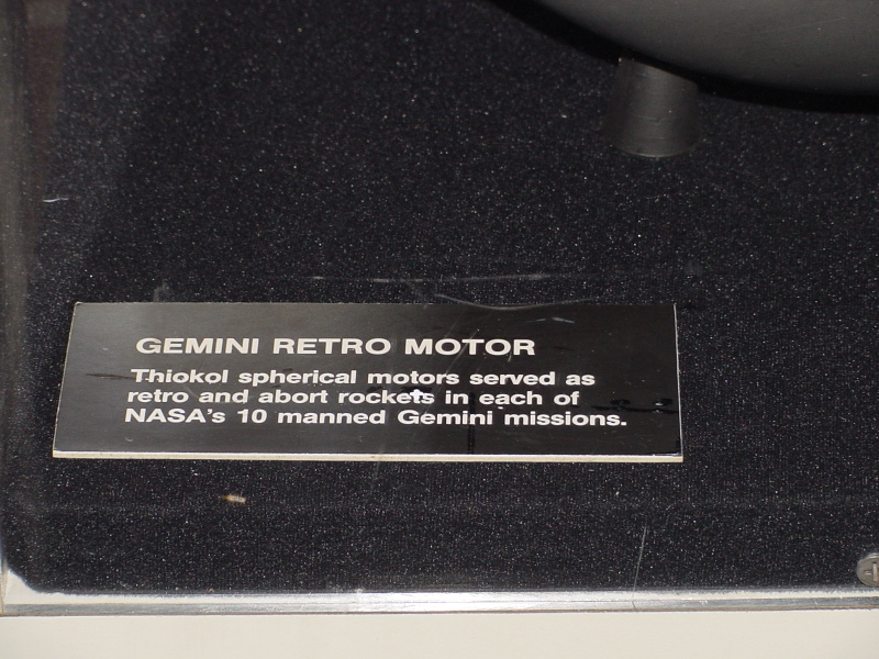Gemini Retro Motor at Cernan Center