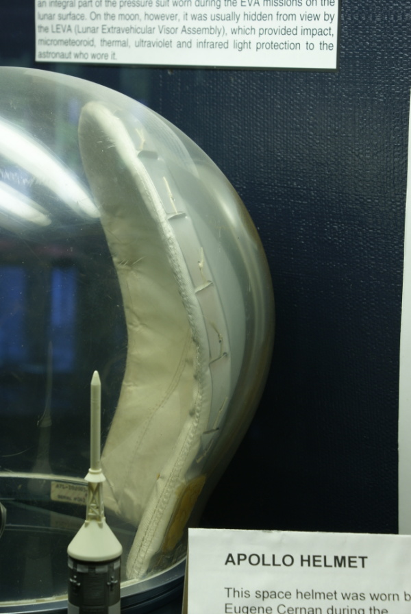 Headrest on Cernan's Apollo 10 Helmet at Cernan Center