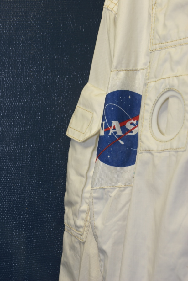 Right arm pocket on Cernan's Apollo 17 Inflight Coverall Garment (ICG) at Cernan Center