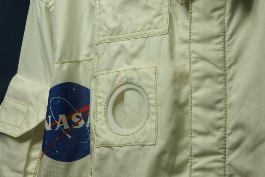 Biomedical passthrough on Cernan's Apollo 17 Inflight Coverall Garment (ICG) at Cernan Center