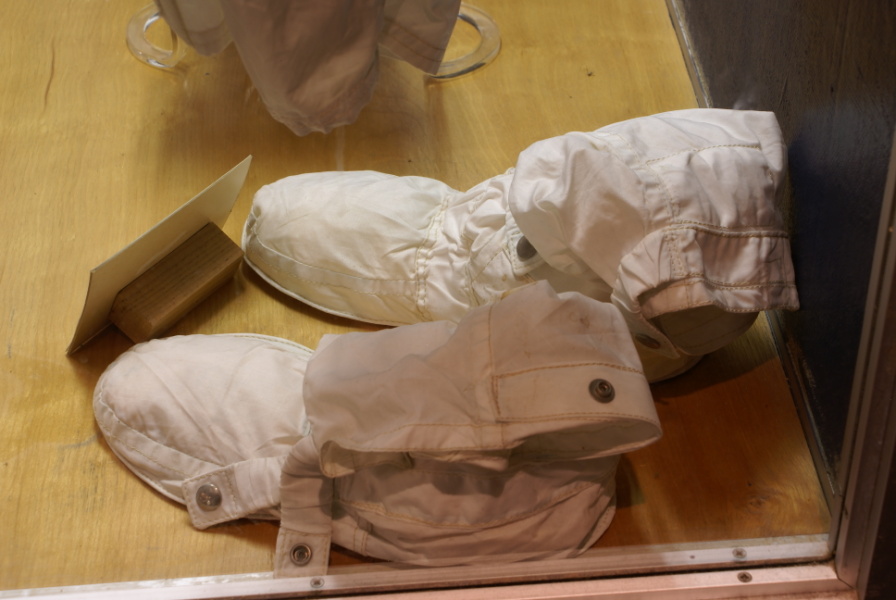 Cernan's Apollo 17 Inflight Coverall Garment (ICG) boots at Cernan Center