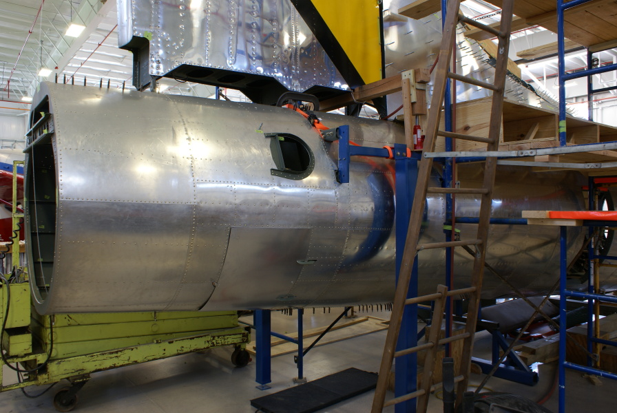 B-17 (Restoration as of May 2014) aft fuselage at Champaign Aviation Museum