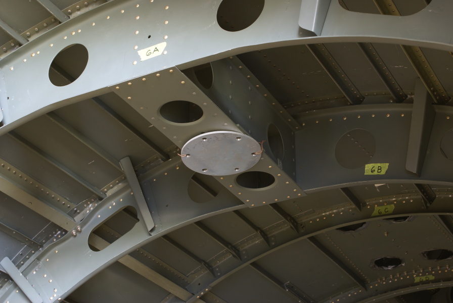 B-17 (Restoration as of May 2014) aft fuselage interior at Champaign Aviation Museum