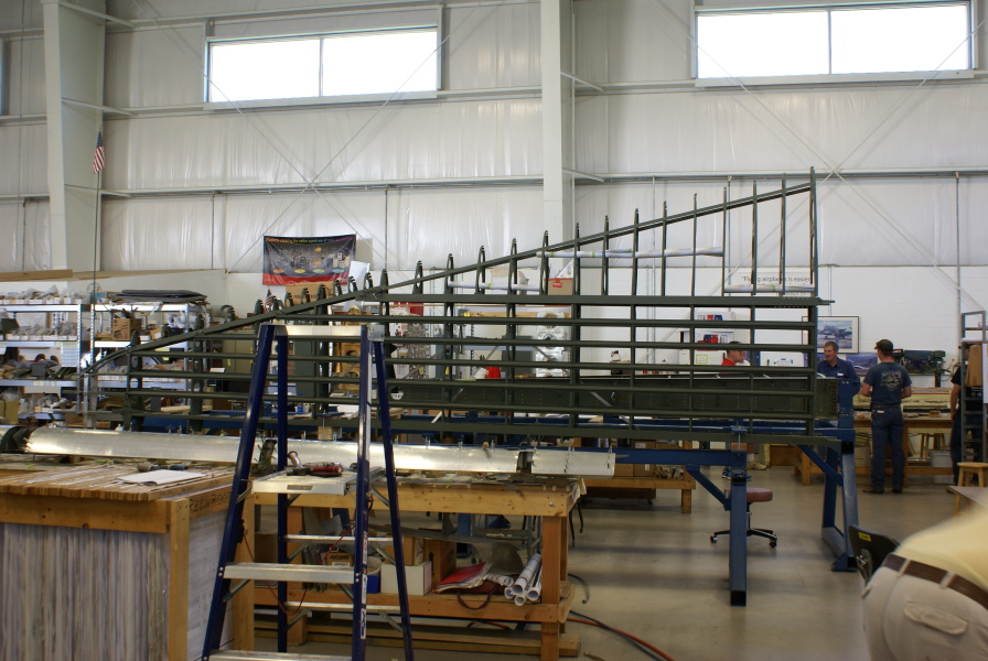 B-17 (Restoration as of May 2014) horizontal stabilizer at Champaign Aviation Museum
