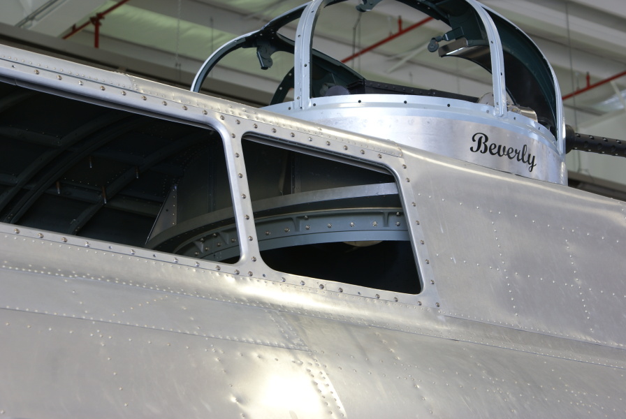 B-17 (Restoration as of May 2014) top turret at Champaign Aviation Museum