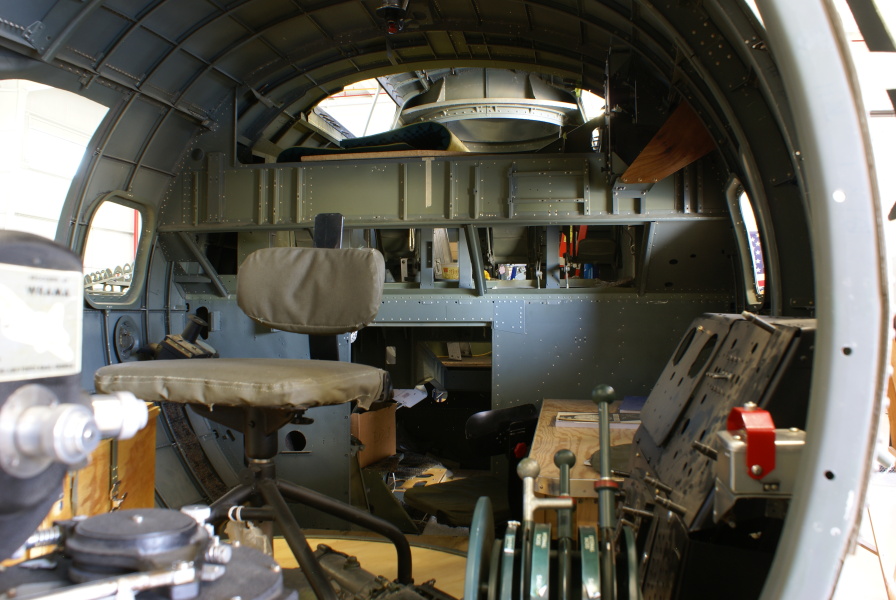 B-17 (Restoration as of May 2014) bombardier's compartment at Champaign Aviation Museum
