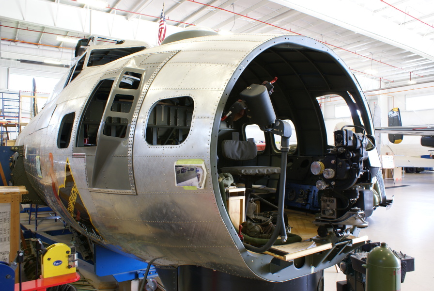 B-17 (Restoration as of May 2014) nose section at Champaign Aviation Museum