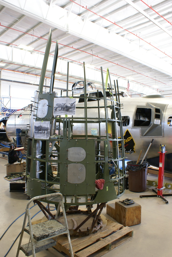 B-17 (Restoration as of May 2014) engine nacelles at Champaign Aviation Museum