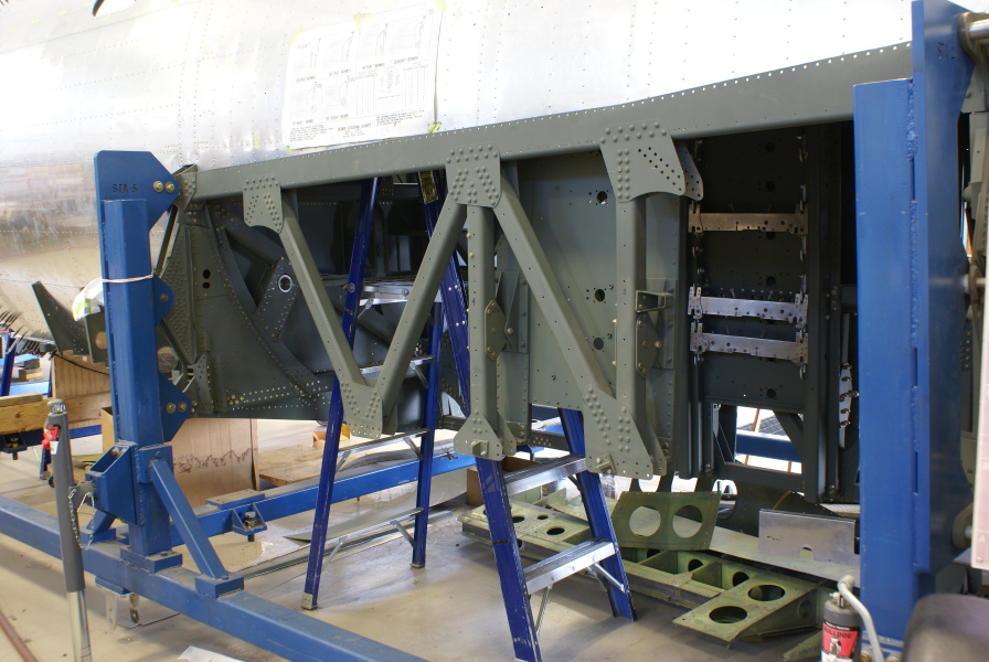 B-17 (Restoration as of May 2014) bomb bay at Champaign Aviation Museum