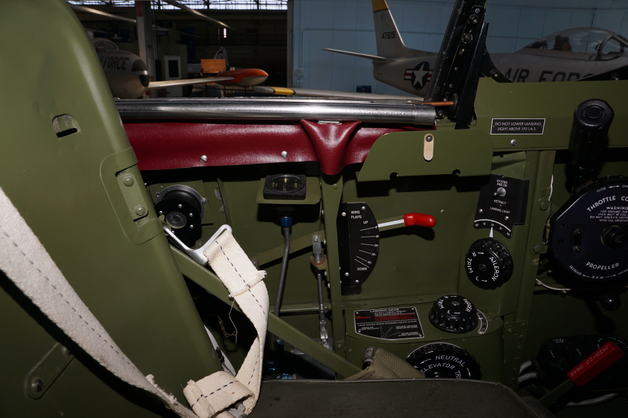 P-51H cockpit interior at Chanute Air Museum