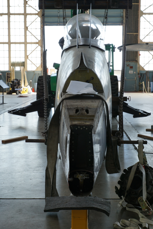 P-51H fuselage with wings removed at Chanute Air Museum