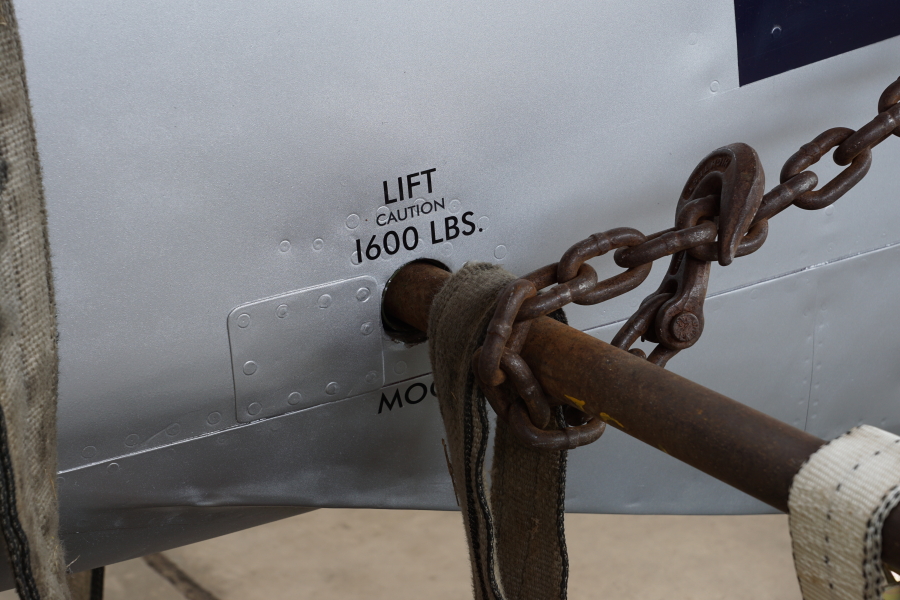 Hoist point on aft P-51H fuselage at Chanute Air Museum