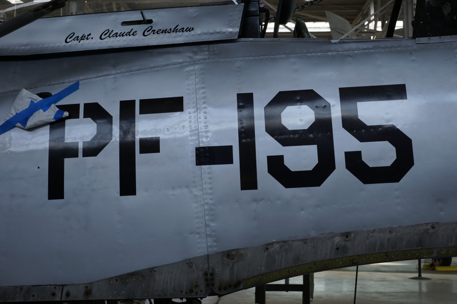 P-51H serial number, PF-195, at Chanute Air Museum