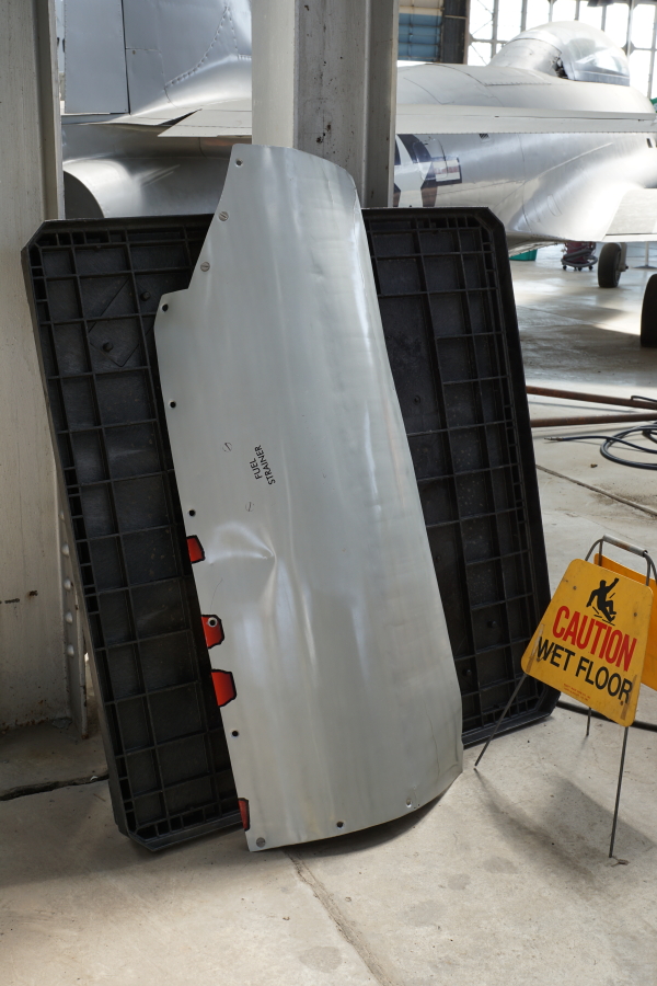 P-51H engine cowling panels at Chanute Air Museum