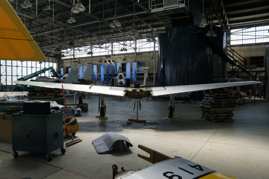 P-51H wings and main landing gear at Chanute Air Museum