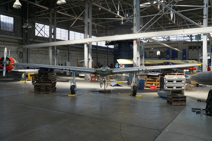 P-51H wings and main landing gear at Chanute Air Museum