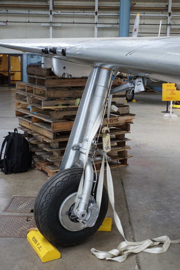 P-51H main landing gear at Chanute Air Museum