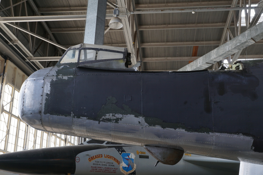 Tail of B-25 at Chanute Air Museum, including serial number (BD-635)