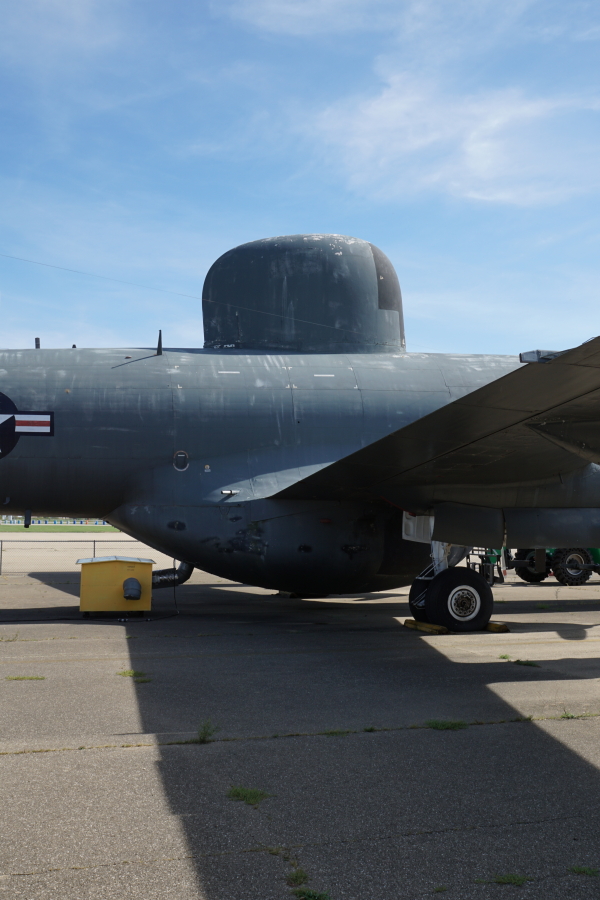 Upper and lower radomes on the EC-121 at Chanute Air Museum