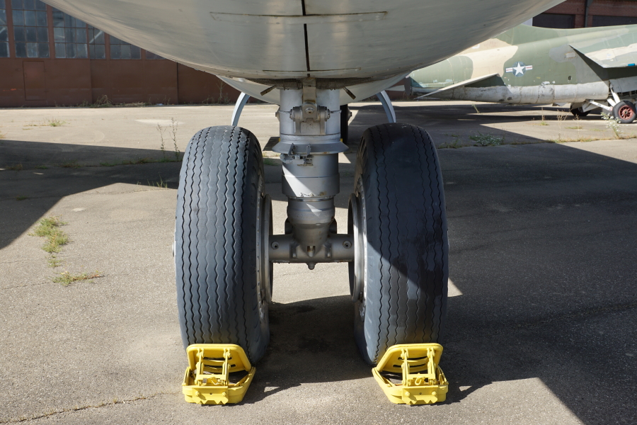 Forward landing gear on XB-47 at Chanute Air Museum