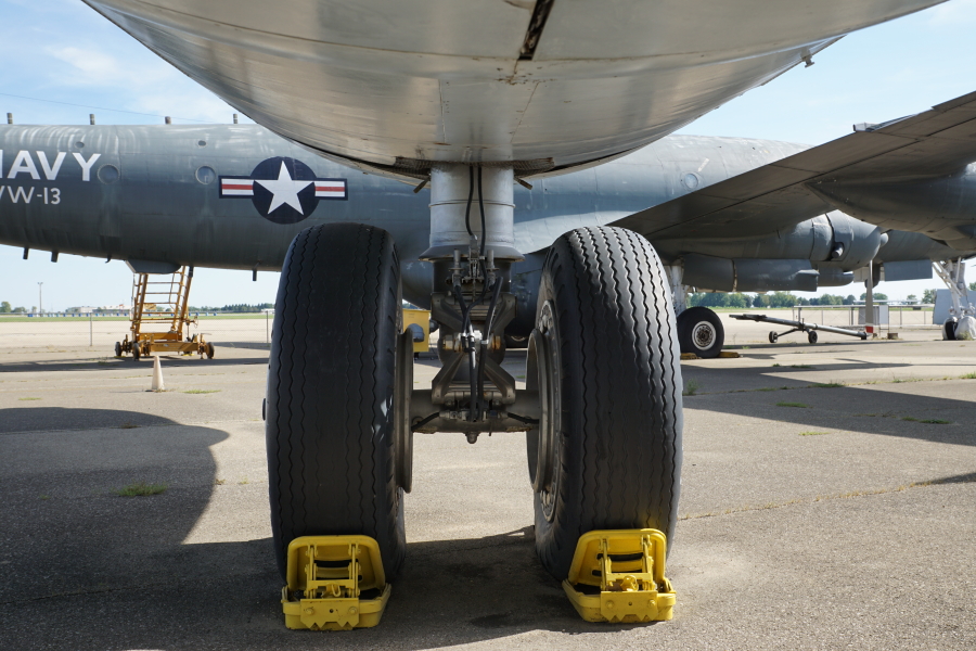 Forward landing gear on XB-47 at Chanute Air Museum