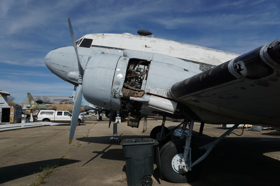 Engine on C-47 at Chanute Air Museum