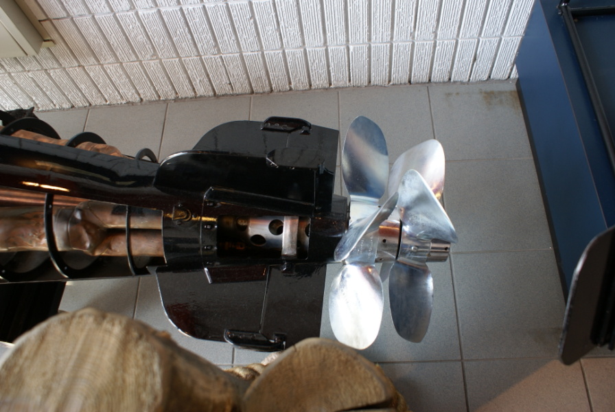 Propellers (forward and after) on Cutaway Mark 23 Torpedo Afterbody at Wisconsin Maritime Museum