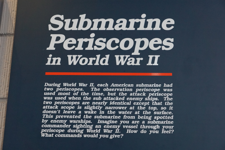 Sign by the Periscope at the Wisconsin Maritime Museum