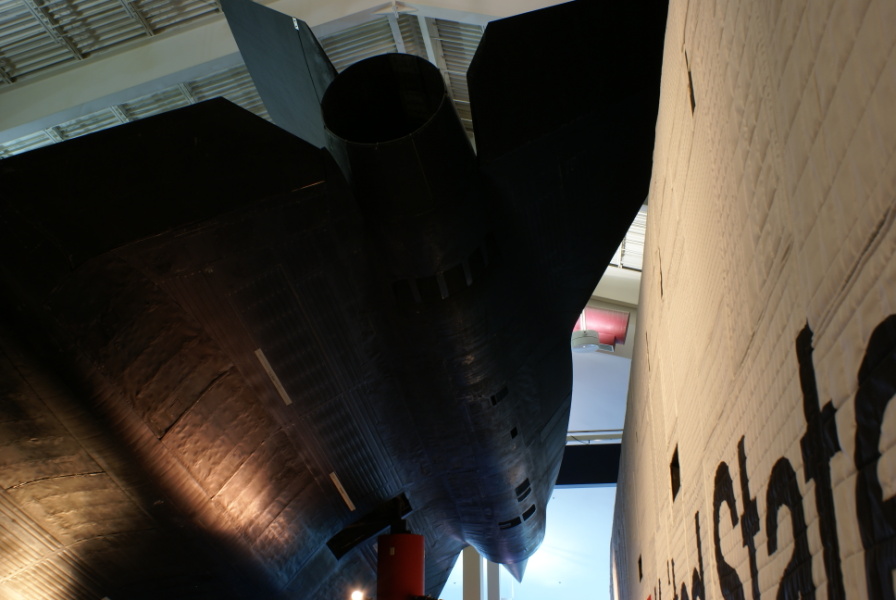 SR-71 underside, including engine nacelles and tail, at Kansas Cosmosphere