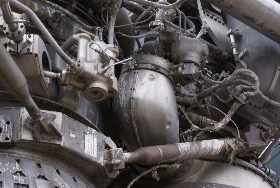 Gas generator combustor on F-1 Engine at Kansas Cosmosphere
