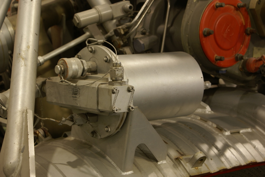 Fuel additive blender unit (FABU) on Cut-Away H-1 Engine at Kansas Cosmosphere