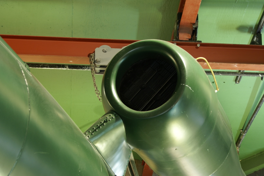 Shutters on the V-1 Argus As 014 pulse jet engine at Kansas Cosmosphere