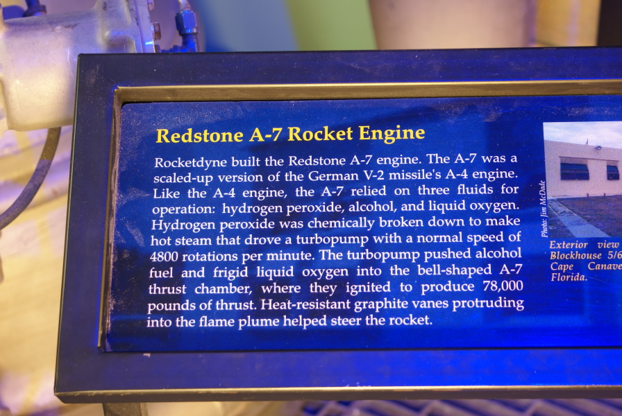 Sign by the A-7 Engine at Kansas Cosmosphere