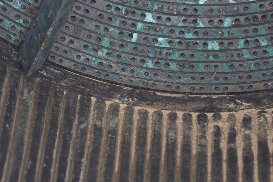 No. 60 tube tube marking on injector end ring on F-1 Engine at Kansas Cosmosphere