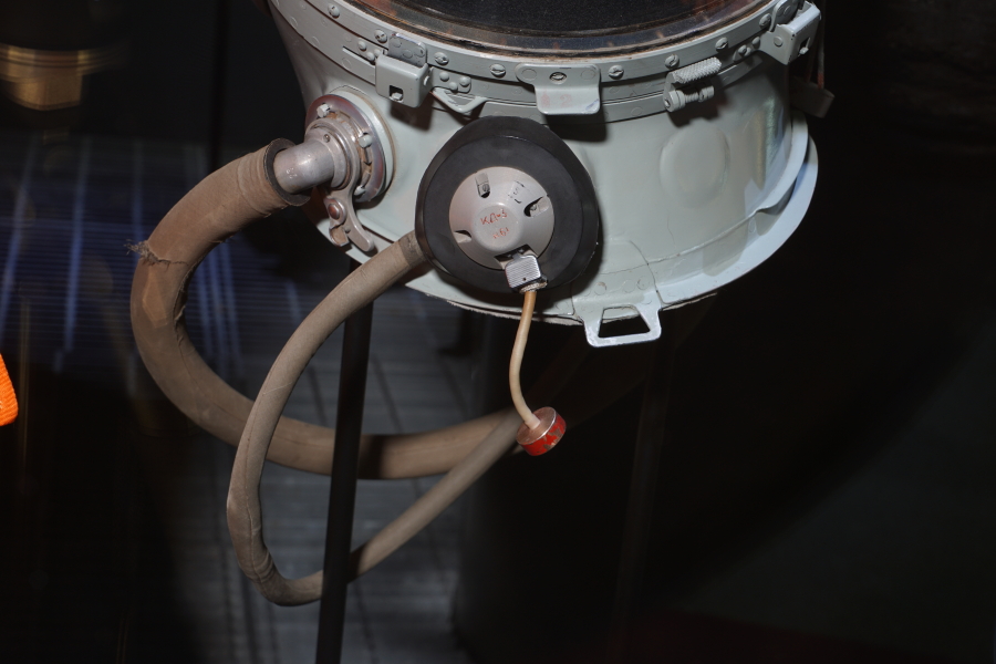 Vostok (SK-1) Suit helmet at Kansas Cosmosphere