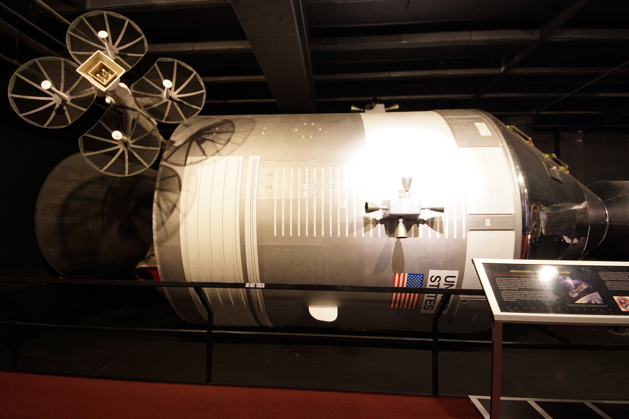 Apollo Command/Service Module in Apollo Soyuz Test Project Display display at Kansas Cosmosphere