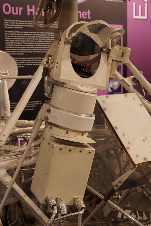 Survey television camera on Surveyor Engineering Model at Kansas Cosmosphere