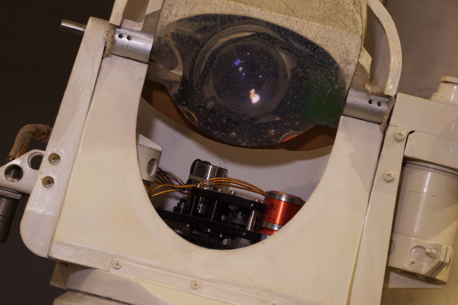 Survey television camera on Surveyor Engineering Model at Kansas Cosmosphere