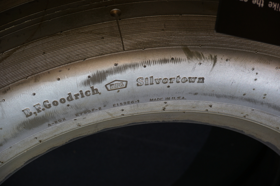 Detail of SR-71 tire B.F. Goodrich Silvertown at Kansas Cosmosphere