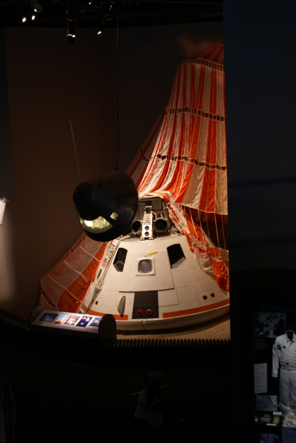 Apollo Command Module CM-002 with main parachute at Cradle of Aviation