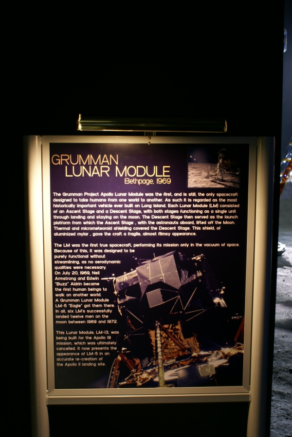 Sign accompanying LM-13 at Cradle of Aviation