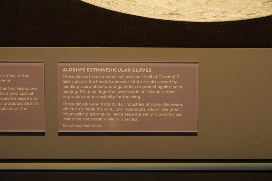 Aldrin Apollo 11 LEVA and Gloves at Destination Moon